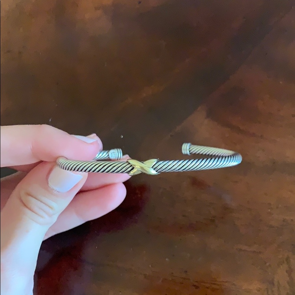 David Yurman “X” Bracelet with gold